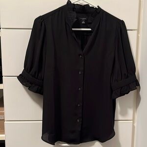 Ann Taylor Women's Short Sleeve Blouse- size petite medium (PM)